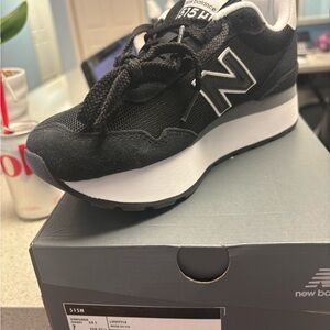 Brand New!!!  Authentic New Balance  515 H Black and White Platform Tennis Shoes